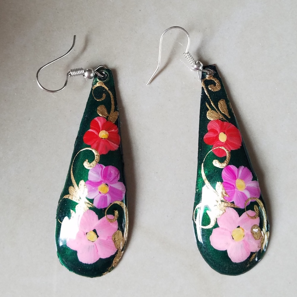 Hand painted earrings